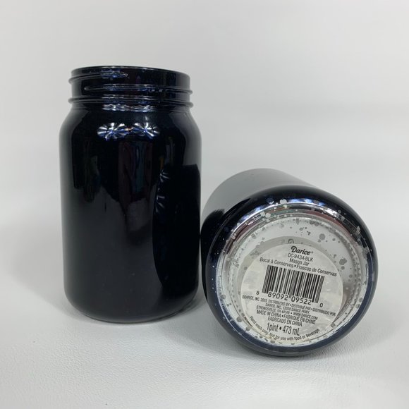 Metallic Onyx and Silver Speckled Mason Jar Vases - Picture 6 of 6